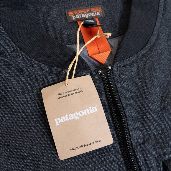 Patagonia All Seasons Vest Ink Black Workwear Hemp Cotton XL - Picture 15 of 15
